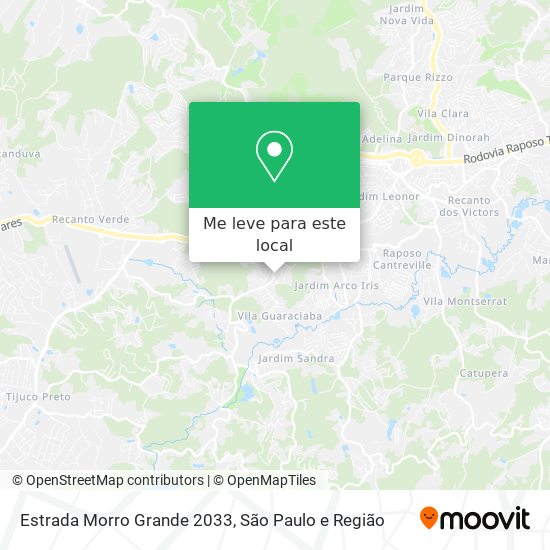 Estrada Morro Grande 2033 mapa
