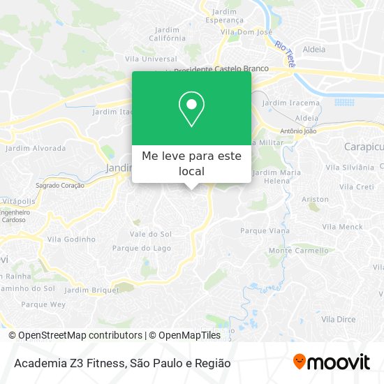 Academia Z3 Fitness mapa