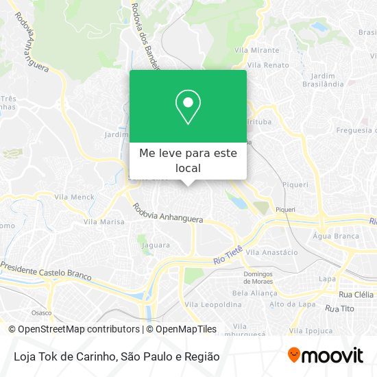 Loja Tok de Carinho mapa