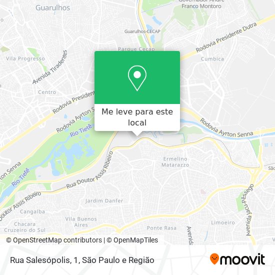 Rua Salesópolis, 1 mapa
