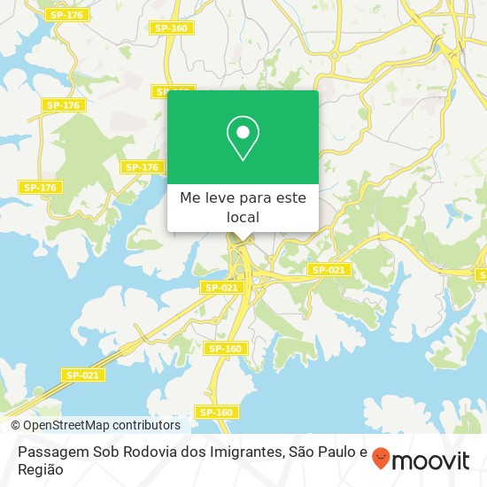 Passagem Sob Rodovia dos Imigrantes mapa