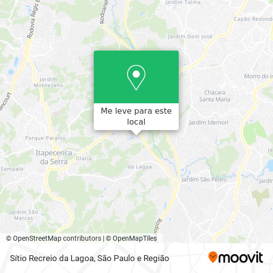 Sítio Recreio da Lagoa mapa