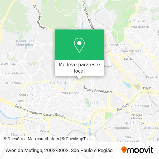 Avenida Mutinga, 2002-3002 mapa
