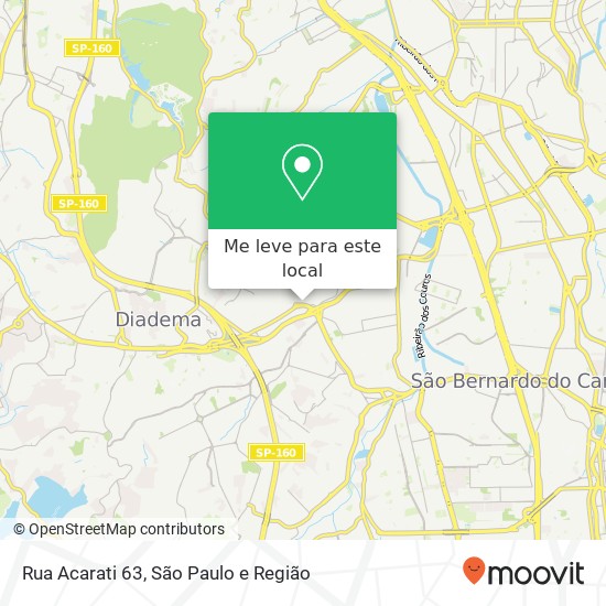 Rua Acarati 63, R. Acarati, 63 - Canhema, Diadema - SP, 09942-011, Brasil mapa