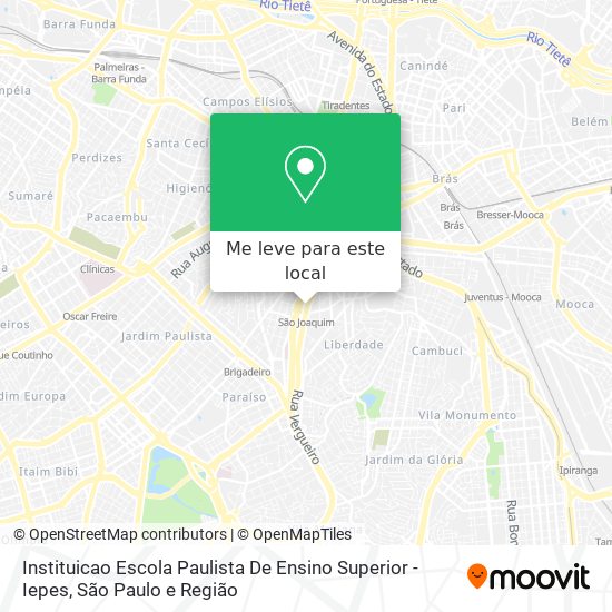 Instituicao Escola Paulista De Ensino Superior - Iepes mapa