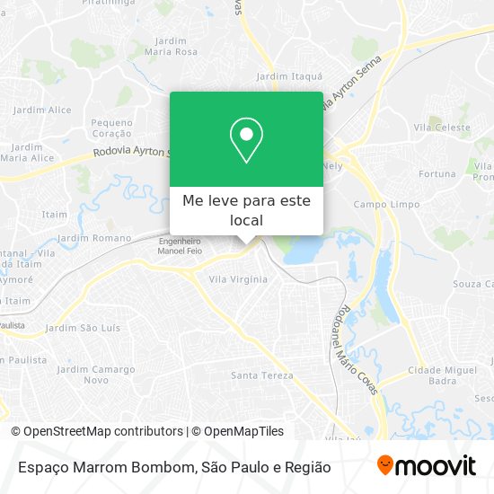Espaço Marrom Bombom mapa