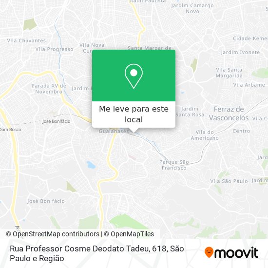 Rua Professor Cosme Deodato Tadeu, 618 mapa