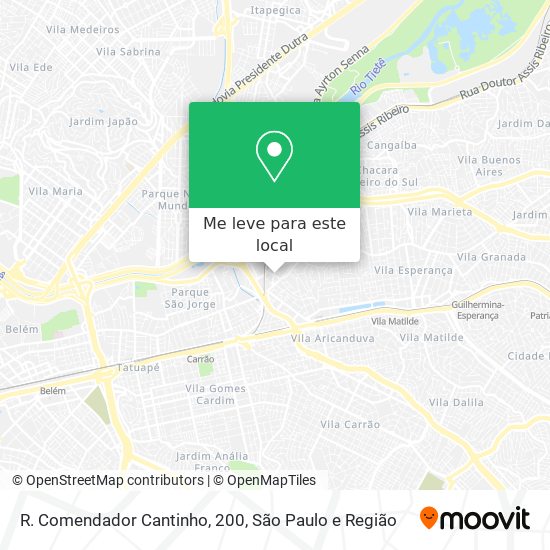 R. Comendador Cantinho, 200 mapa