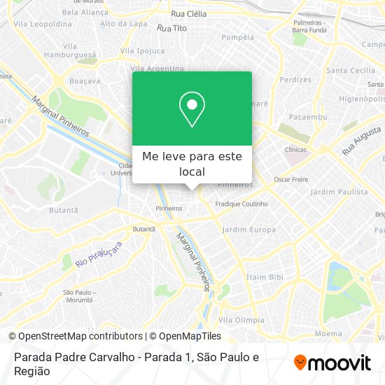 Parada Padre Carvalho - Parada 1 mapa