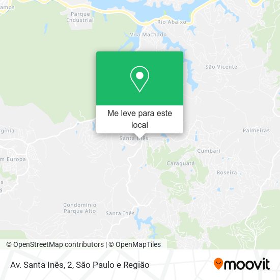 Av. Santa Inês, 2 mapa