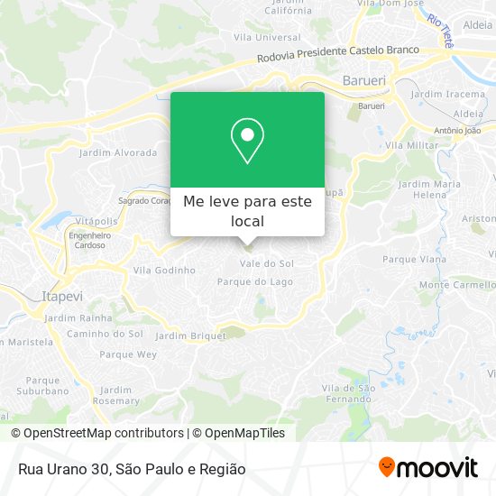 Rua Urano 30 mapa