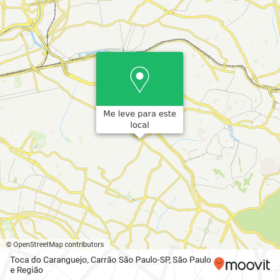 Toca do Caranguejo, Carrão São Paulo-SP mapa