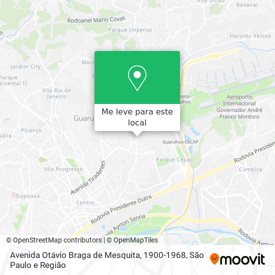 Avenida Otávio Braga de Mesquita, 1900-1968 mapa