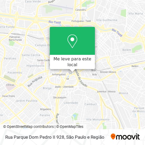Rua Parque Dom Pedro II 928 mapa