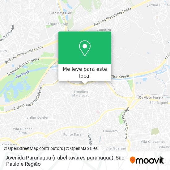 Avenida Paranaguá (r abel tavares paranaguá) mapa