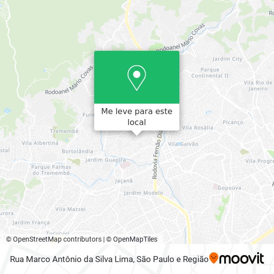 Rua Marco Antônio da Silva Lima mapa