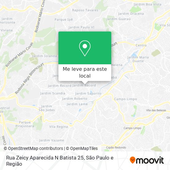 Rua Zeicy Aparecida N Batista 25 mapa
