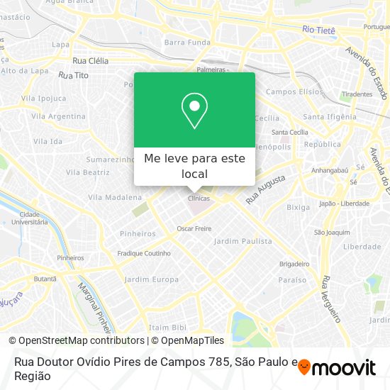 Rua Doutor Ovídio Pires de Campos 785 mapa