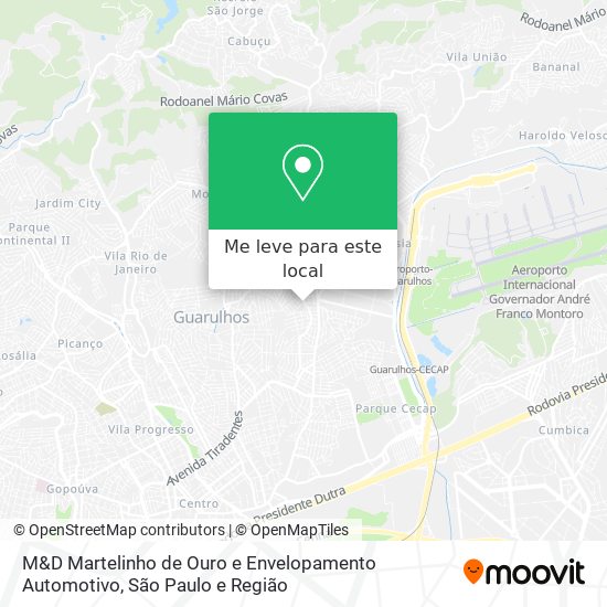 M&D Martelinho de Ouro e Envelopamento Automotivo mapa