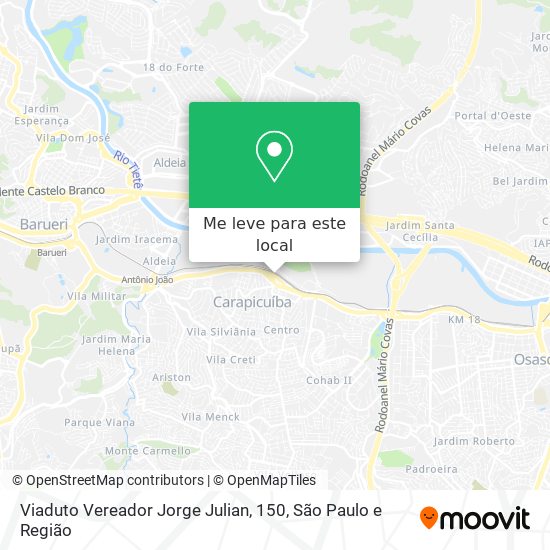 Viaduto Vereador Jorge Julian, 150 mapa