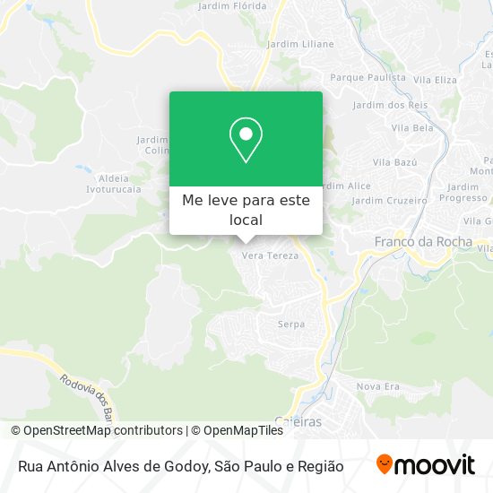 Rua Antônio Alves de Godoy mapa