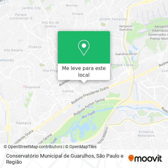 Conservatório Municipal de Guarulhos mapa