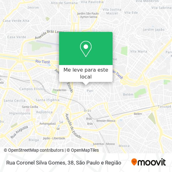 Rua Coronel Silva Gomes, 38 mapa