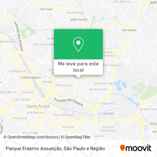 Parque Erasmo Assunção mapa