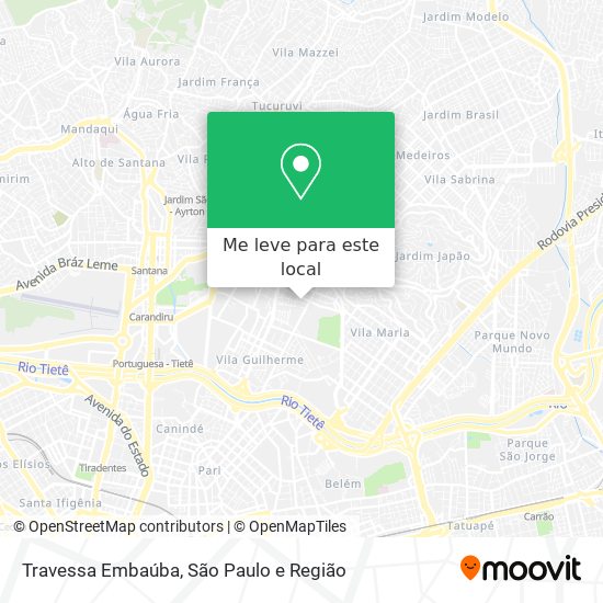 Travessa Embaúba mapa