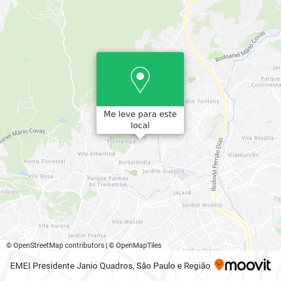 EMEI Presidente Janio Quadros mapa