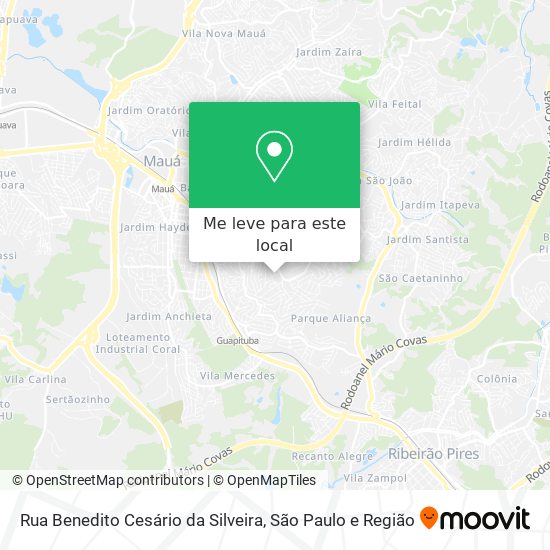 Rua Benedito Cesário da Silveira mapa