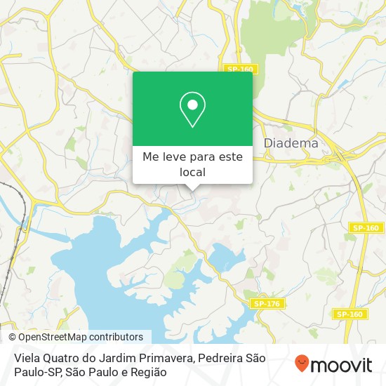 Viela Quatro do Jardim Primavera, Pedreira São Paulo-SP mapa