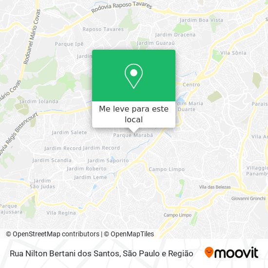 Rua Nilton Bertani dos Santos mapa