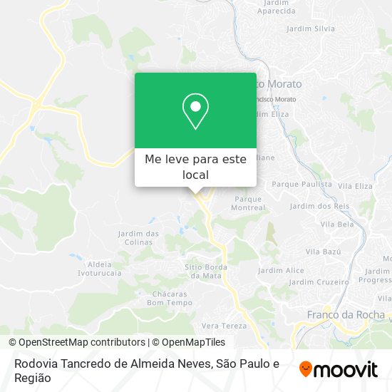 Rodovia Tancredo de Almeida Neves mapa