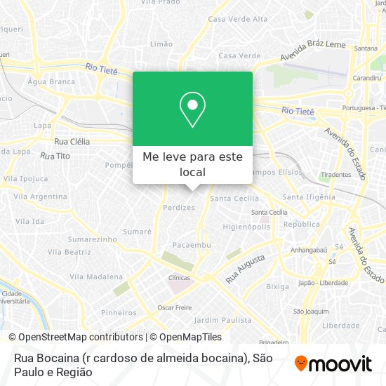 Rua Bocaina (r cardoso de almeida bocaina) mapa