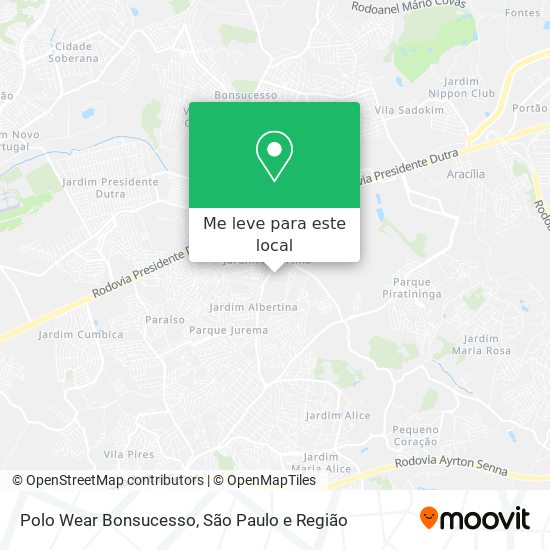 Polo Wear Bonsucesso mapa