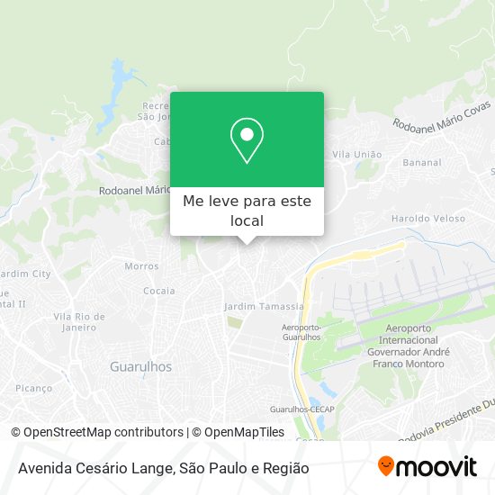 Avenida Cesário Lange mapa