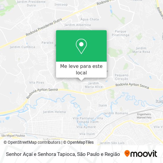 Senhor Açaí e Senhora Tapioca mapa