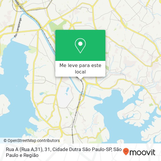 Rua A (Rua A,31), 31, Cidade Dutra São Paulo-SP mapa