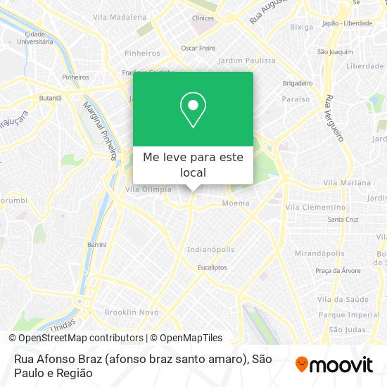 Rua Afonso Braz (afonso braz santo amaro) mapa