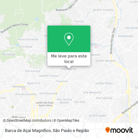 Barca de Açaí Magnífico mapa