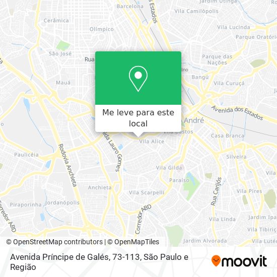 Avenida Príncipe de Galés, 73-113 mapa