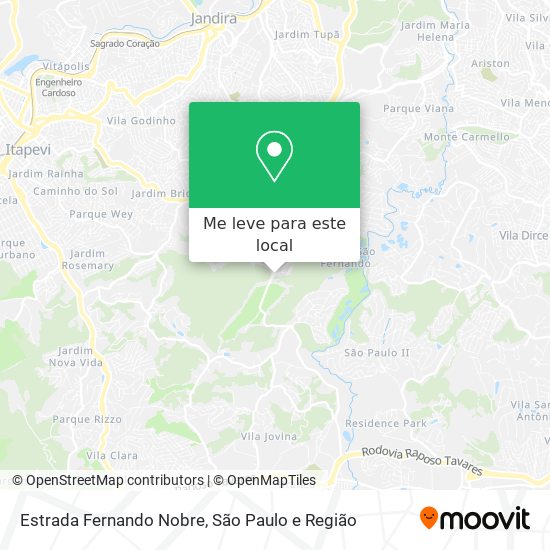 Estrada Fernando Nobre mapa