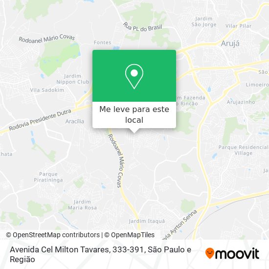 Avenida Cel Milton Tavares, 333-391 mapa