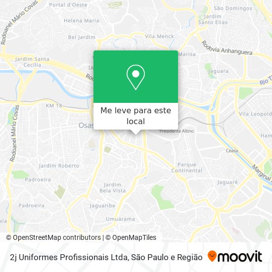 2j Uniformes Profissionais Ltda mapa