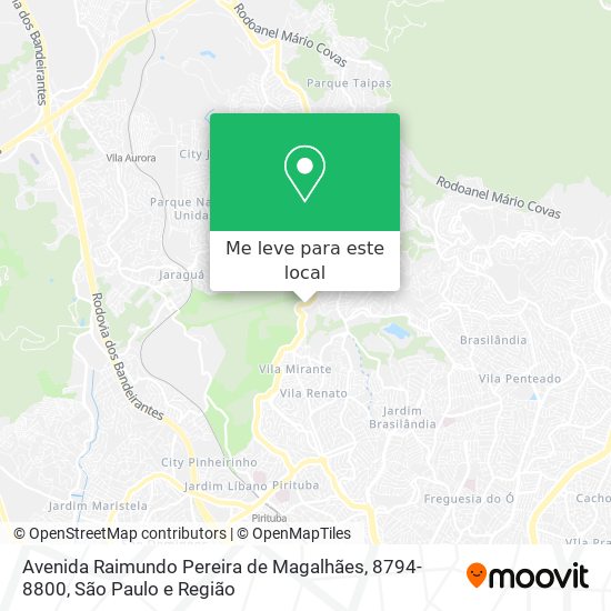 Avenida Raimundo Pereira de Magalhães, 8794-8800 mapa