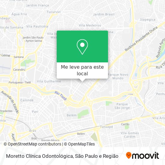 Moretto Clínica Odontológica mapa