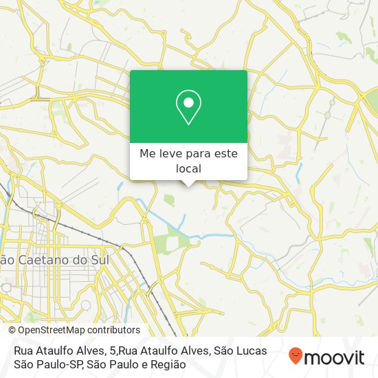 Rua Ataulfo Alves, 5,Rua Ataulfo Alves, São Lucas São Paulo-SP mapa