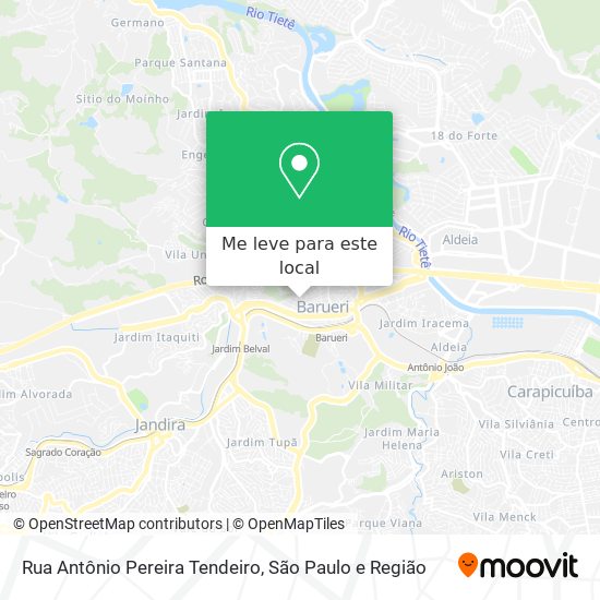 Rua Antônio Pereira Tendeiro mapa
