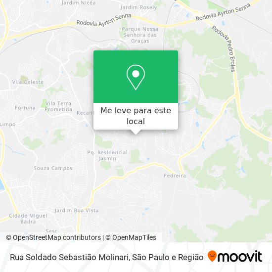 Rua Soldado Sebastião Molinari mapa